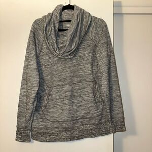 L.L. Bean Women’s Cowl Neck Sweatshirt Heathered Gray XL EUC